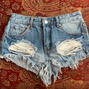 Denim shorts